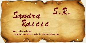 Sandra Raičić vizit kartica